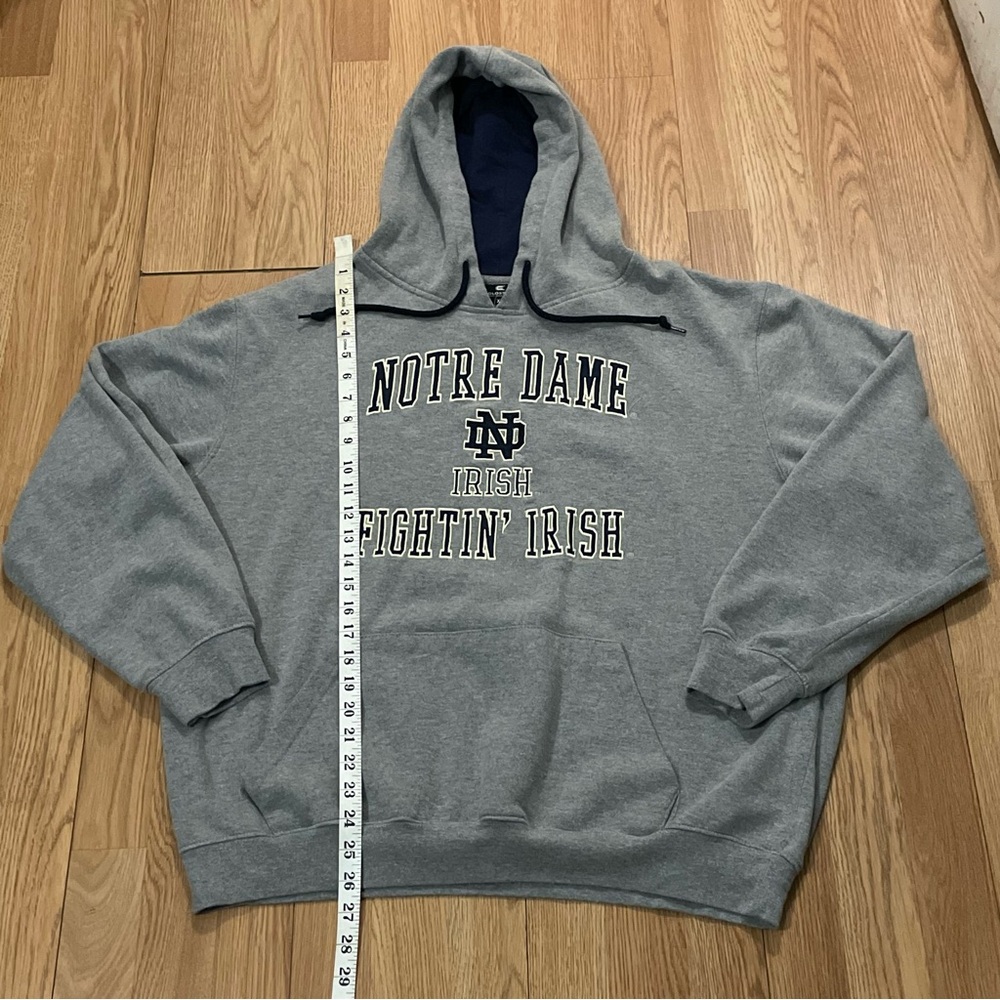 Colosseum Mens XL Notre Dame Pullover Hoodie Sweater Gray Sports Athletics - Picture 4 of 9
